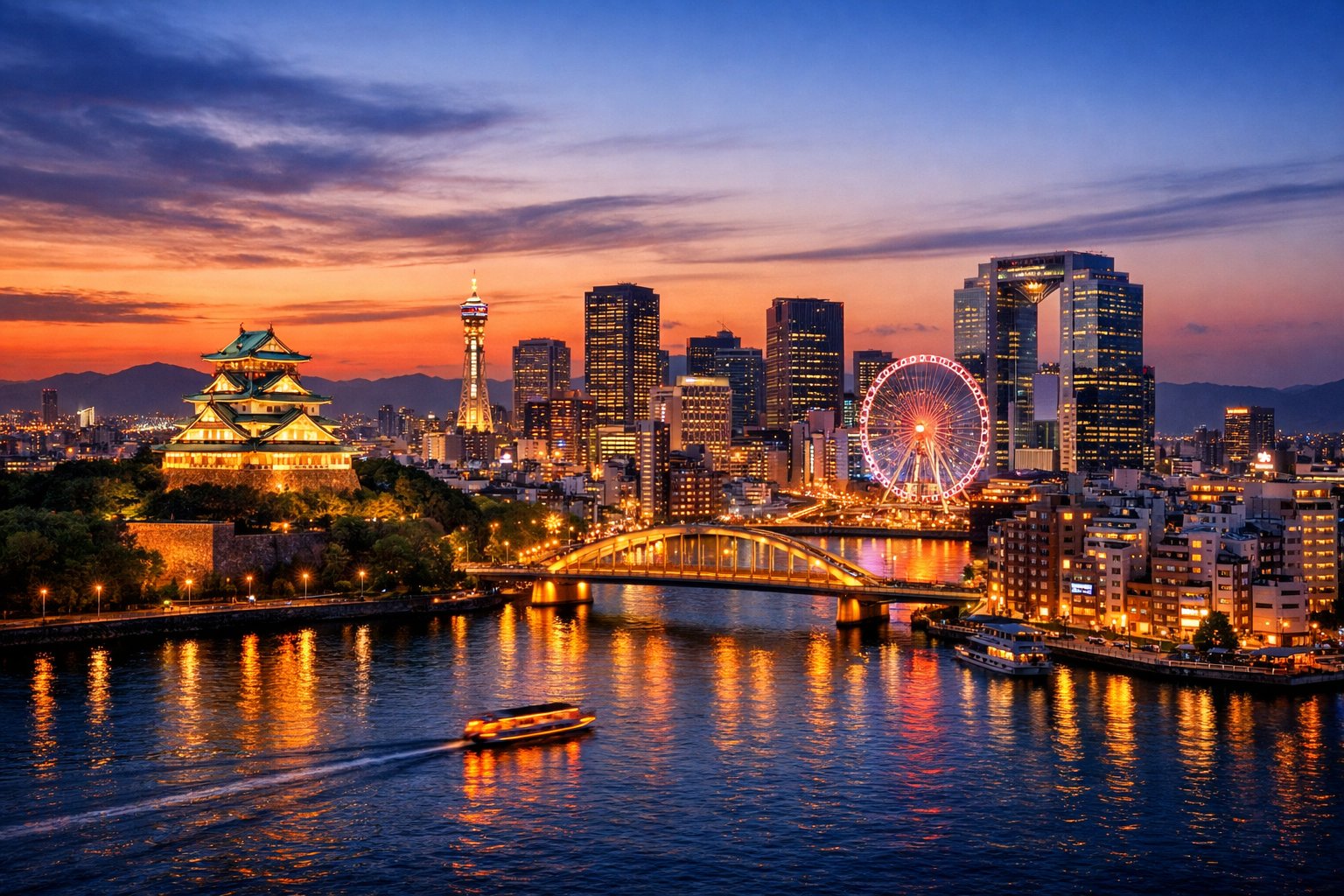 Osaka luxury city view